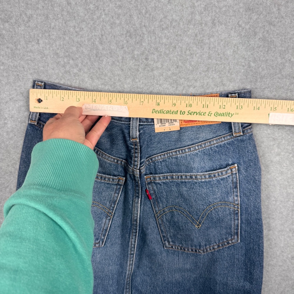 Levis Skirt Womens 26 / 2 Denim Midi Jean High Rise Slit 100% Cotton NEW $69 - Picture 8 of 10